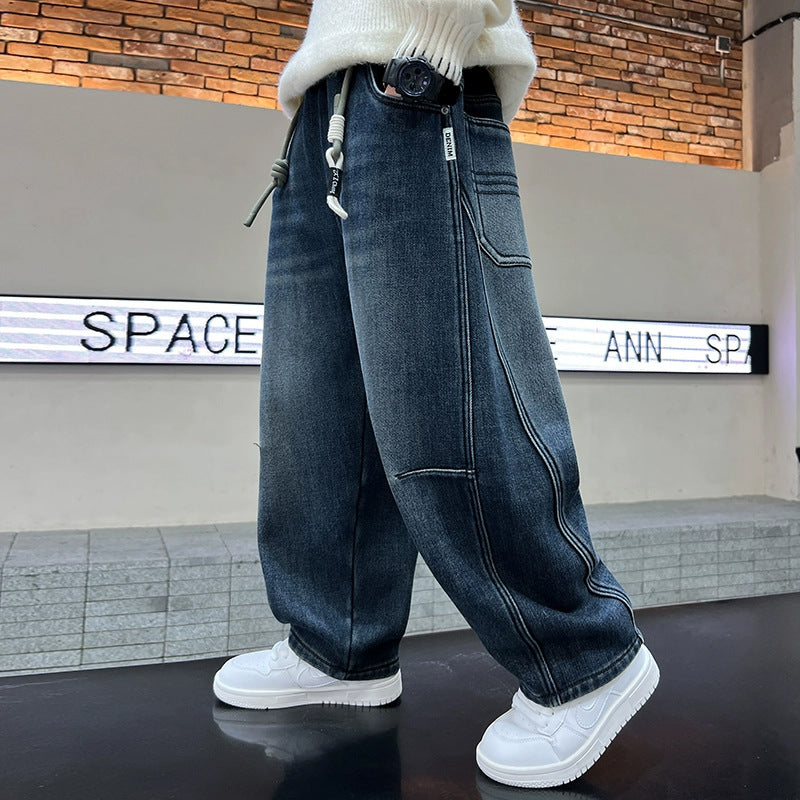 Damen Weite Denim-Hose Drune