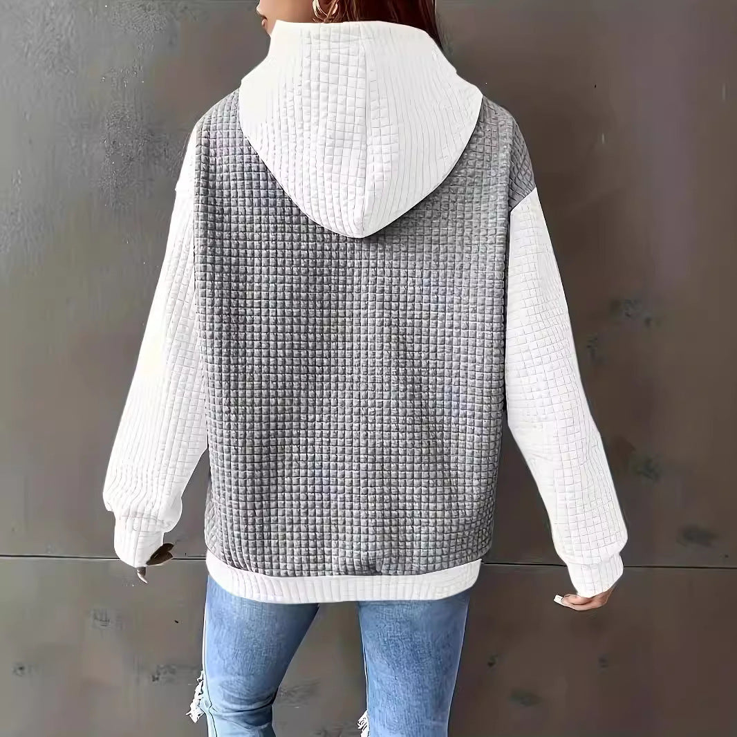 Damen Sweatshirt mit strukturiertem Gewebe und lässigem Schnitt Drune