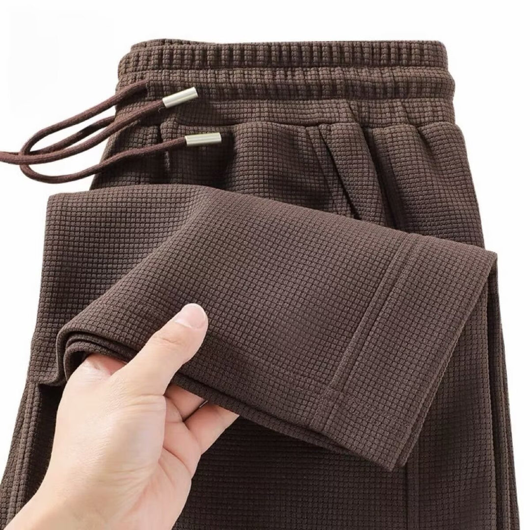 Herren Bequeme Waffelstruktur Jogginghose Drune
