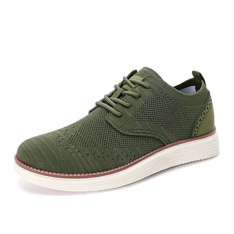 Herren nan gestrickter Oxford-Sneaker mit Wingtip-Perforation und federleichter EVA-Sohle Drune