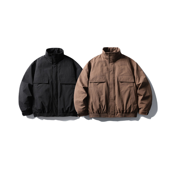 Herren Boxy Thermo‑Fieldjacke mit hohem Stehkragen und aufgesetzten Pattentaschen Drune
