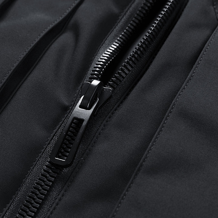 Herren Isolierte Outdoorweste mit hohem Stehkragen, Multifunktionstaschen und markanten Webbändern Drune