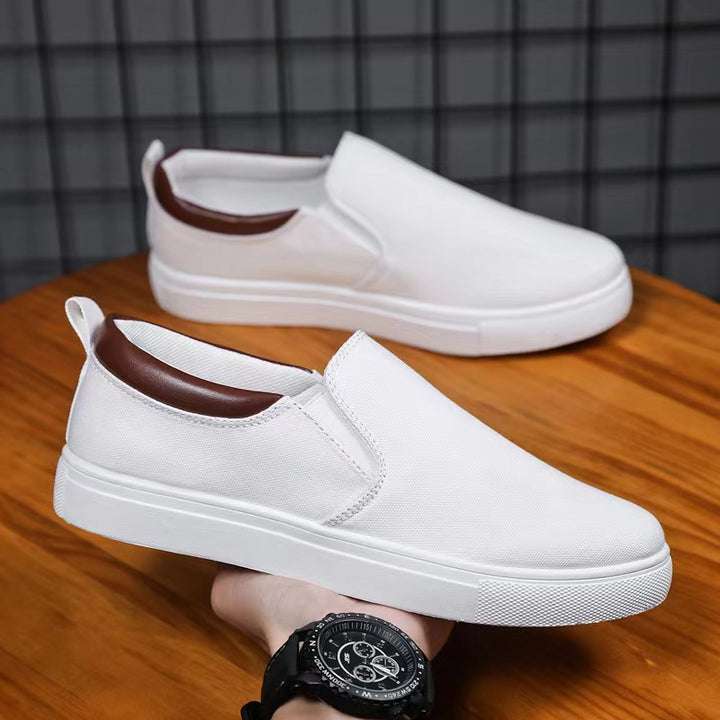 Herren nan Canvas-Slip-On Sneaker mit elastischen Einsätzen, gepolsterter Fersenmanschette und leichter EVA-Sohle Drune