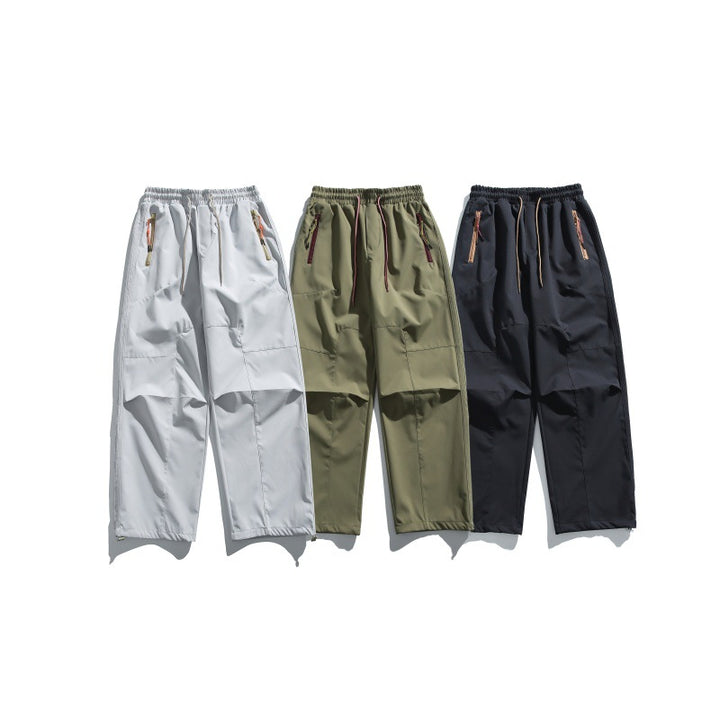 Herren Cargo-Hose mit elastischem Bund, Knie-Paneelen und Reißverschluss-Saum Drune