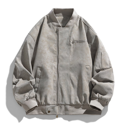 Herren Modische Bomberjacke mit praktischen Taschen Drune