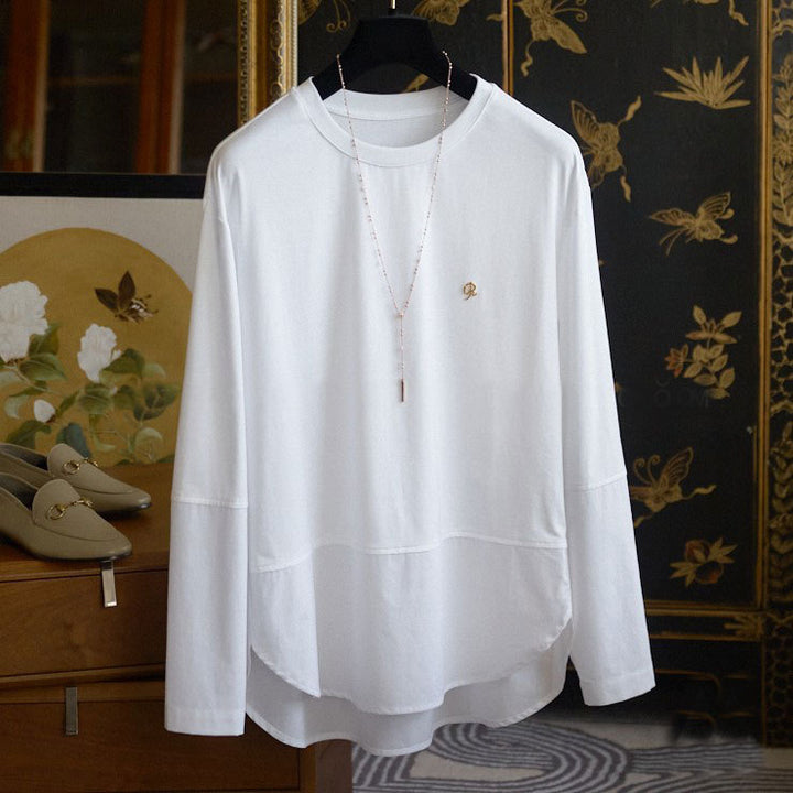 Damen Lässiges Langarmshirt mit elegantem Schnitt Drune