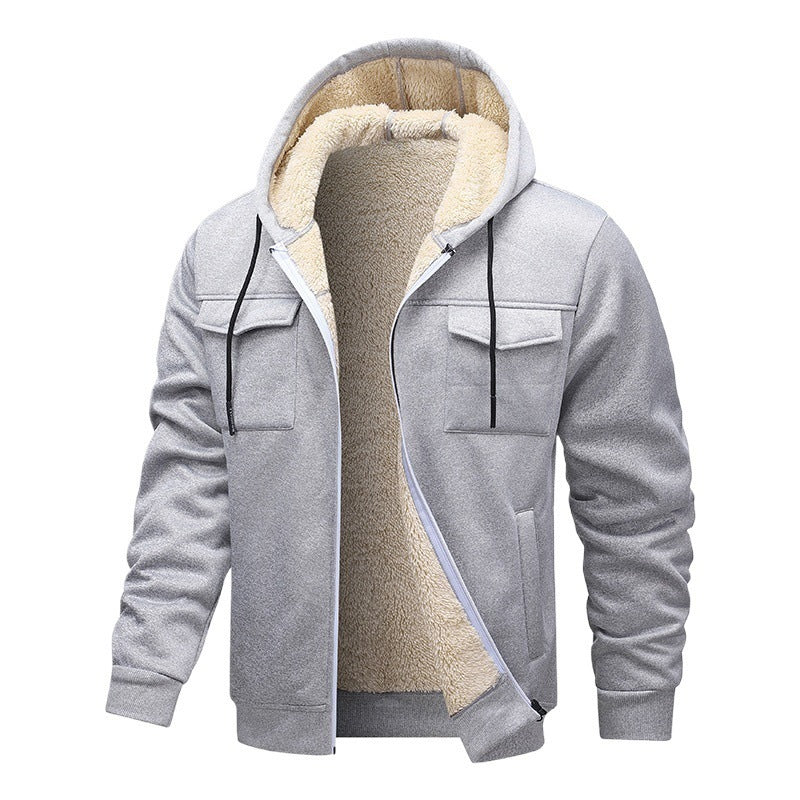 Herren Warm gefütterte Jacke Drune