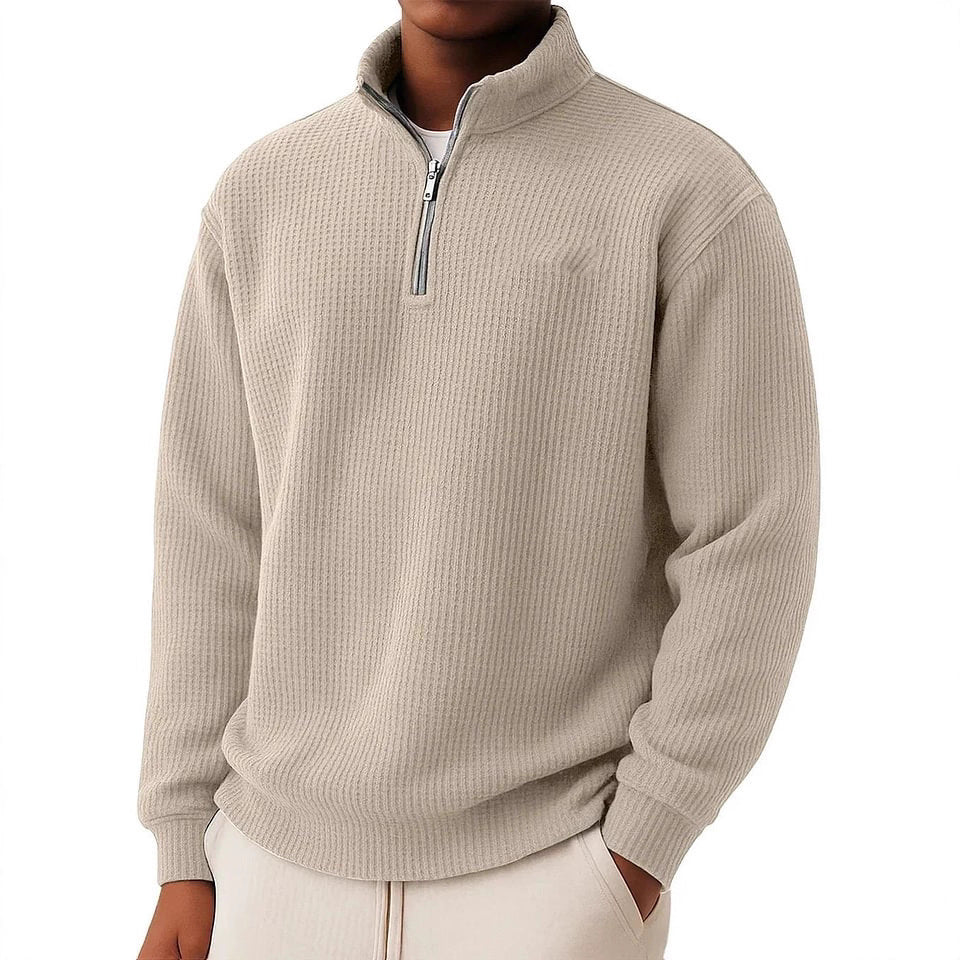 Herren Hochwertiger Pullover mit Reißverschluss Drune