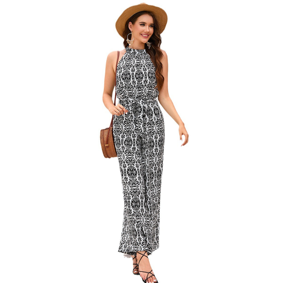 Damen Jumpsuit im eleganten A-Linien-Schnitt mit Bindegürtel Drune