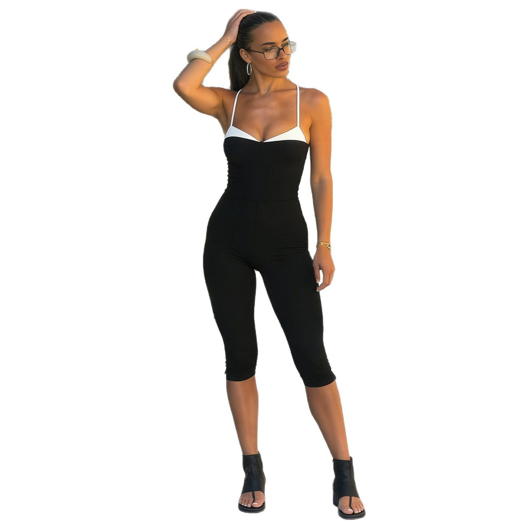 Damen Jumpsuit mit schmalem Schnitt und Trägern Drune