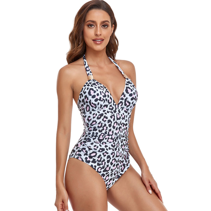 Damen Eleganter Hochgeschnittener Badeanzug Drune