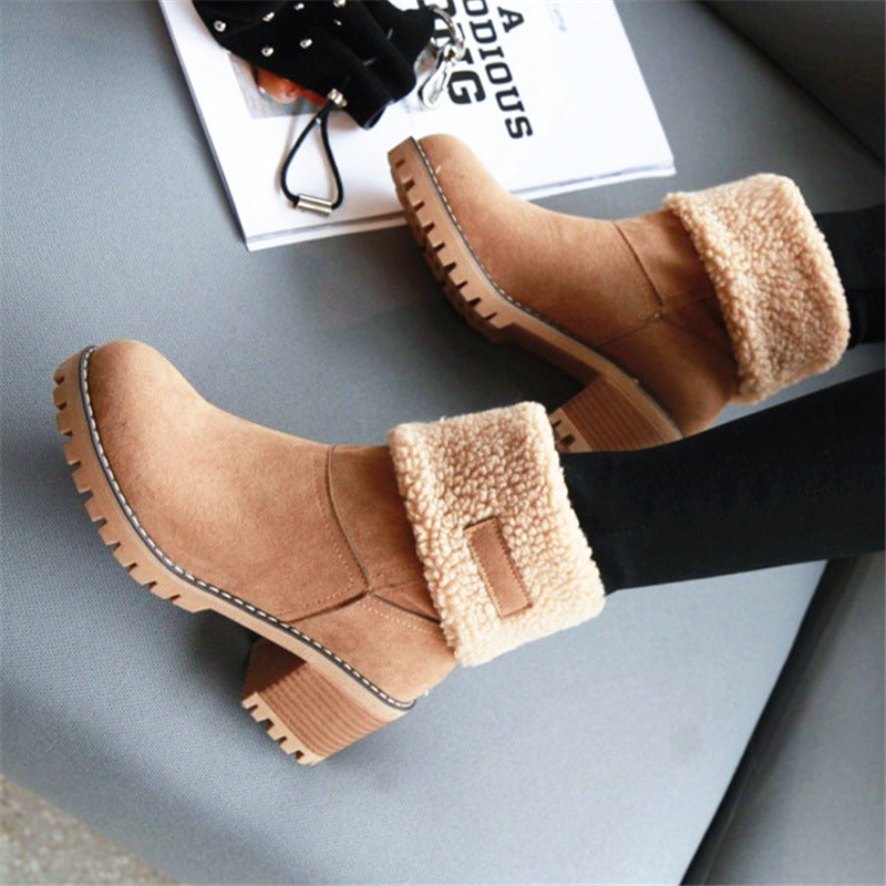 Damen Stiefeletten mit gefüttertem Schaft und rutschfester Sohle Drune