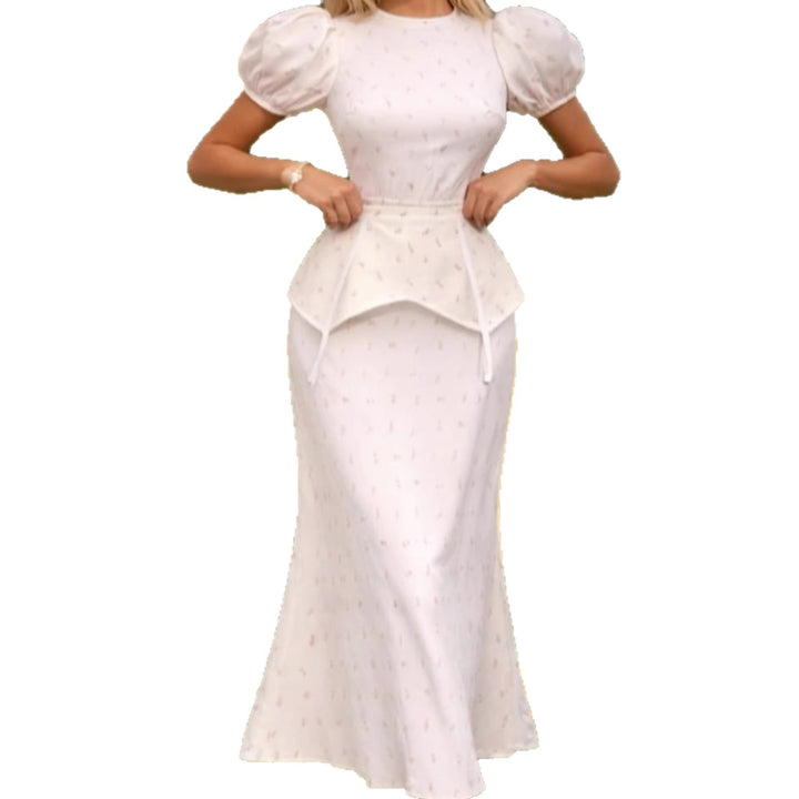 Damen Elegantes Oberteil mit Puffärmeln und verspieltem Taillierungsdetail Drune