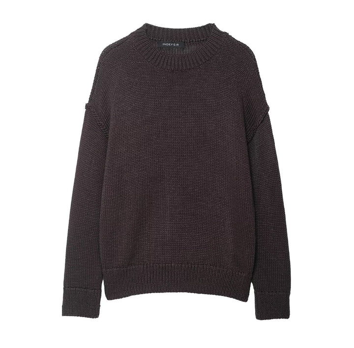Damen lässiger Pullover mit Oversized-Schnitt und strukturiertem Muster Drune