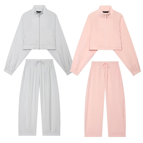 Damen 10+ Cropped Blousonjacke mit Funnel‑Stehkragen, Raglanärmeln und elastischen Bündchen Drune