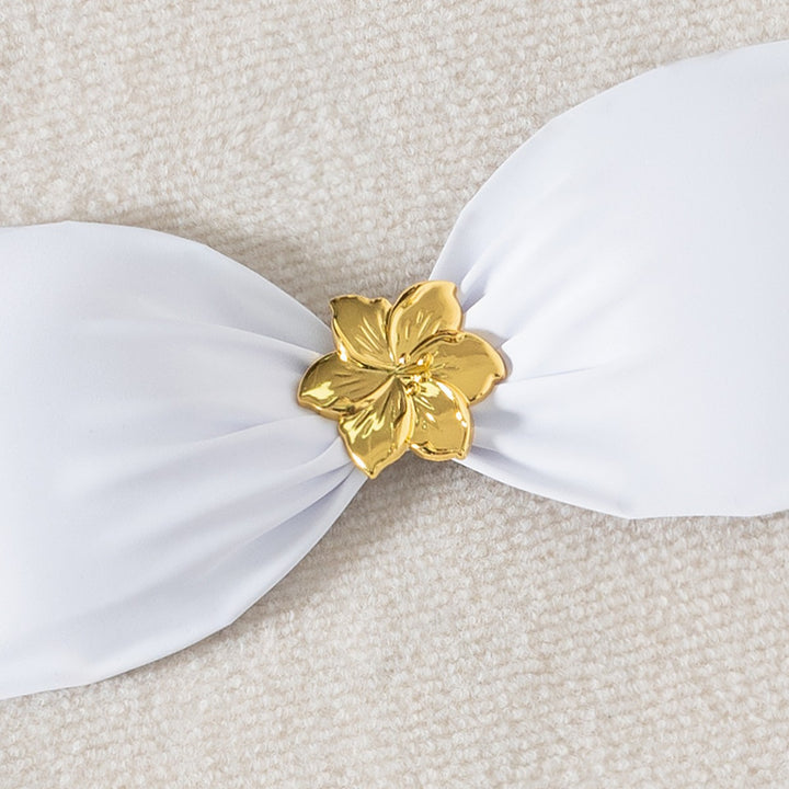 Damen Bandeau-Bikini mit eleganter Goldschließe Drune
