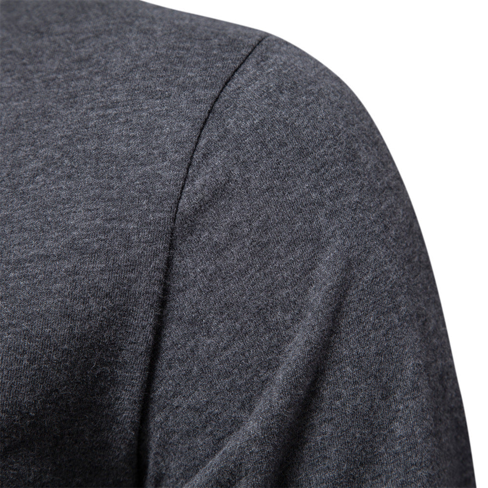 Herren nan minimalistisches Rundhals-Sweatshirt aus Baumwollmischung mit gerippten Bündchen Drune