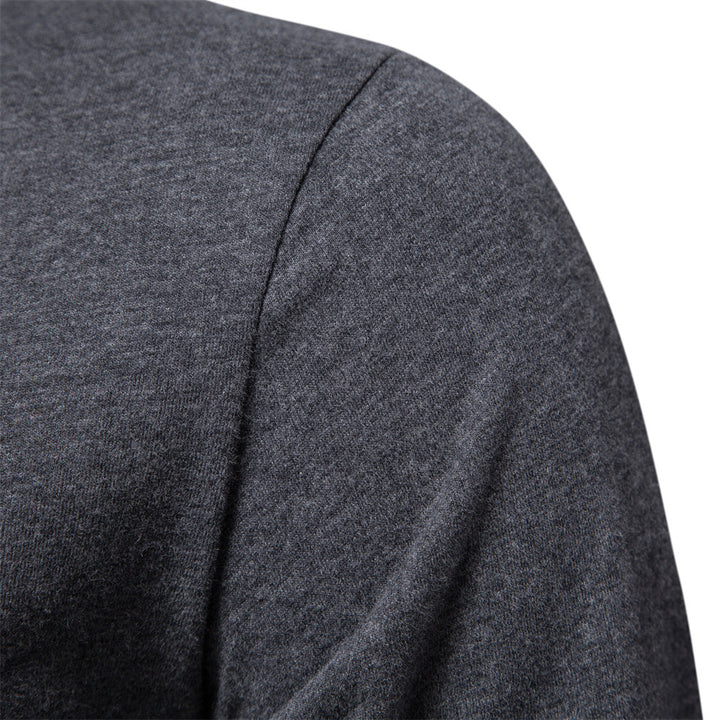 Herren nan minimalistisches Rundhals-Sweatshirt aus Baumwollmischung mit gerippten Bündchen Drune