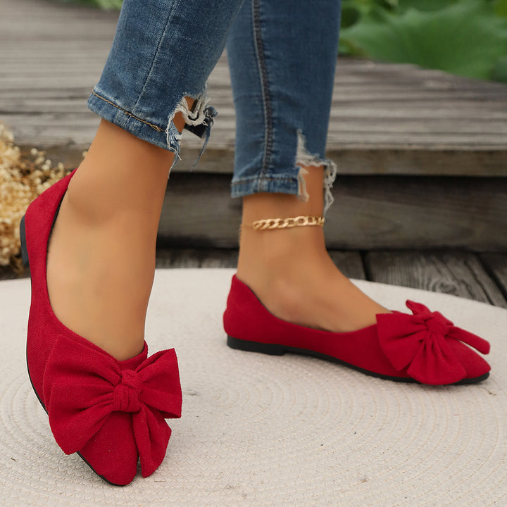 Damen Ballerina-Schuhe mit elegantem Schleifendetail und rutschfester Sohle Drune