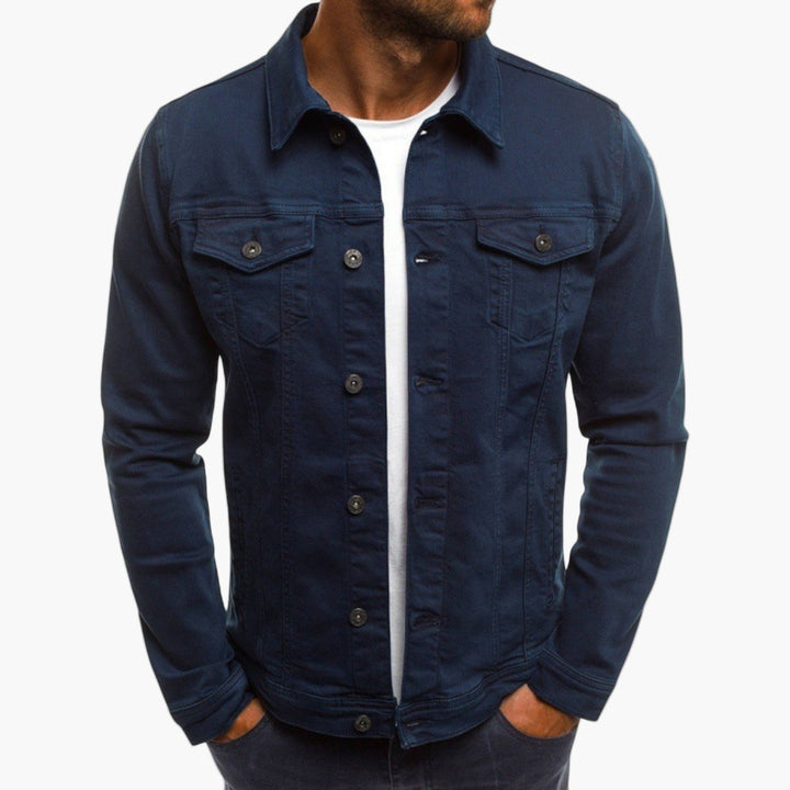 Drune | Jeansjacke Slim Fit - Klassischer Freizeit-Look für Alltag und Arbeit