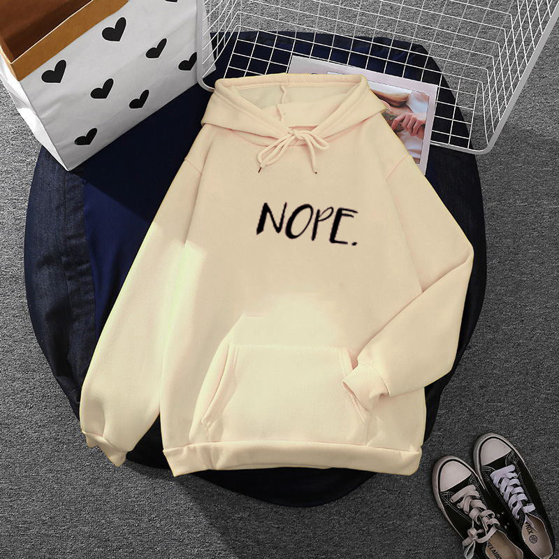 Damen nan lässiger Kapuzenpullover mit Statement-Print, Kängurutasche und weichem Fleece Drune