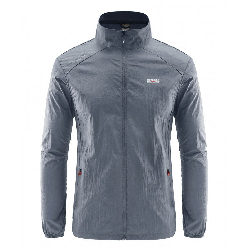 Herren Leichte Outdoor-Jacke mit hohem Kragen Drune