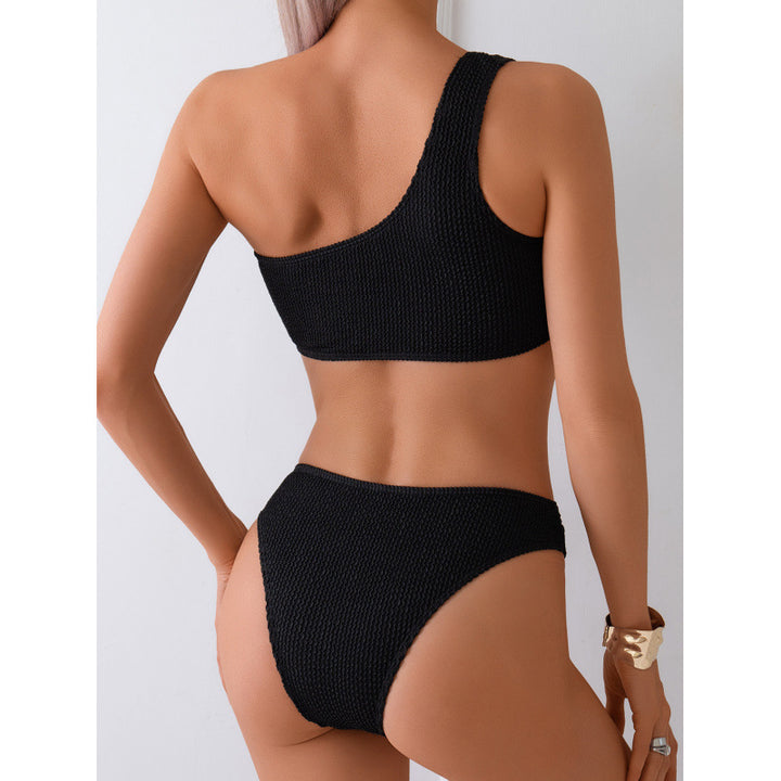 Damen Einseitiger Bikini mit strukturierter Oberfläche Drune