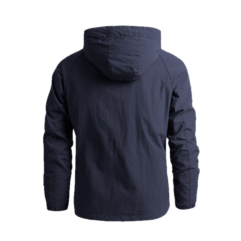 Herren Leichte Outdoor-Jacke mit hohem Kragen und praktischen Taschen Drune