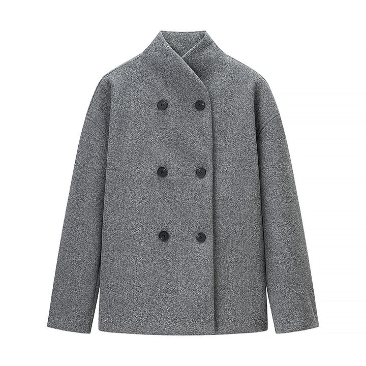 Damen elegante wollene Überjacke Drune