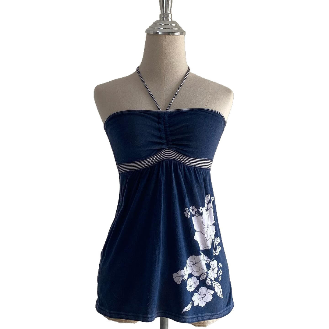 Damen Strandoberteil mit floralem Design und schulterfreiem Schnitt Drune