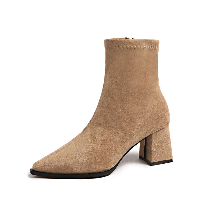 Damen Elegante und modische Stiefeletten mit blockierendem Absatz Drune