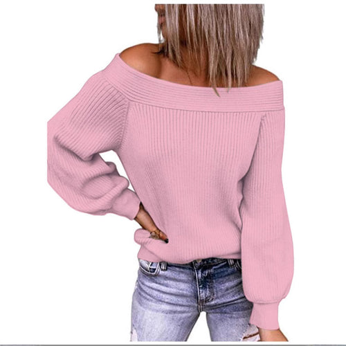 Damen Off-Shoulder Strickpullover Drune