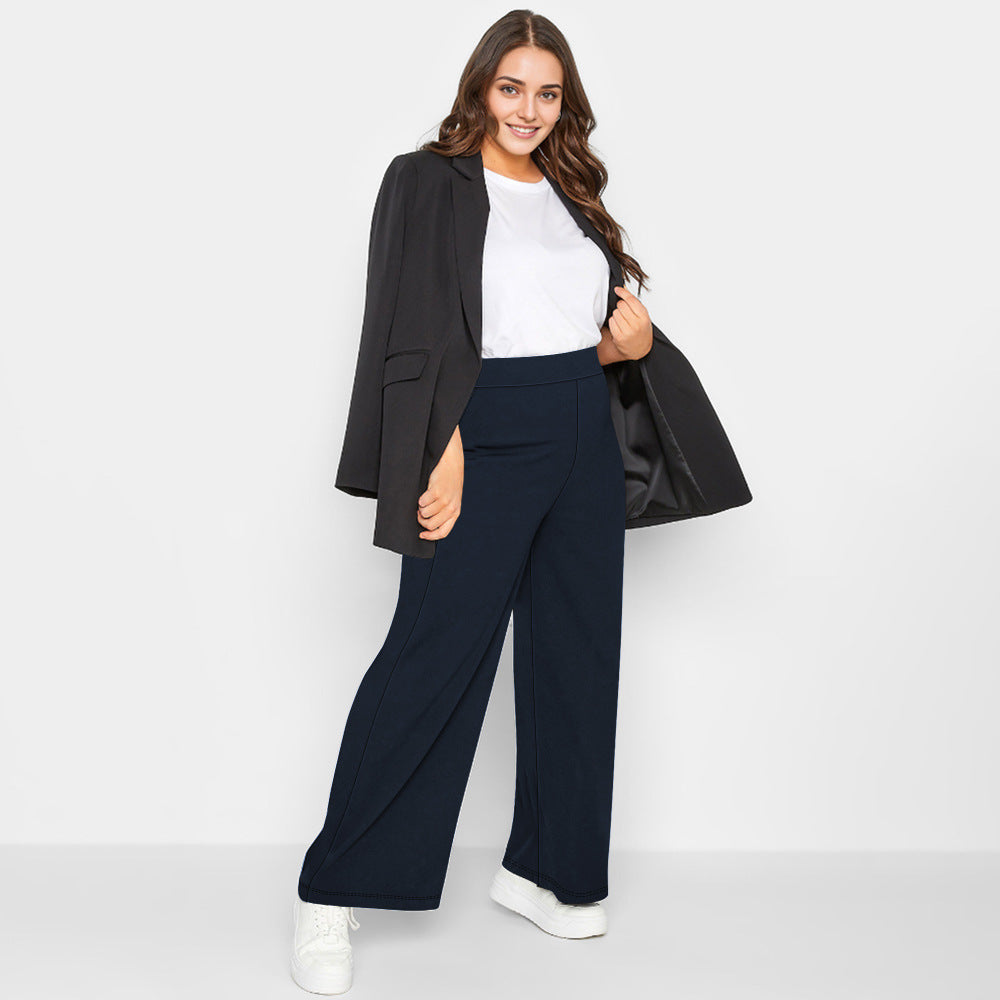 Damen Hochtaillierte Relax-Culottehose mit weitem Bein und seitlichen Eingrifftaschen Drune