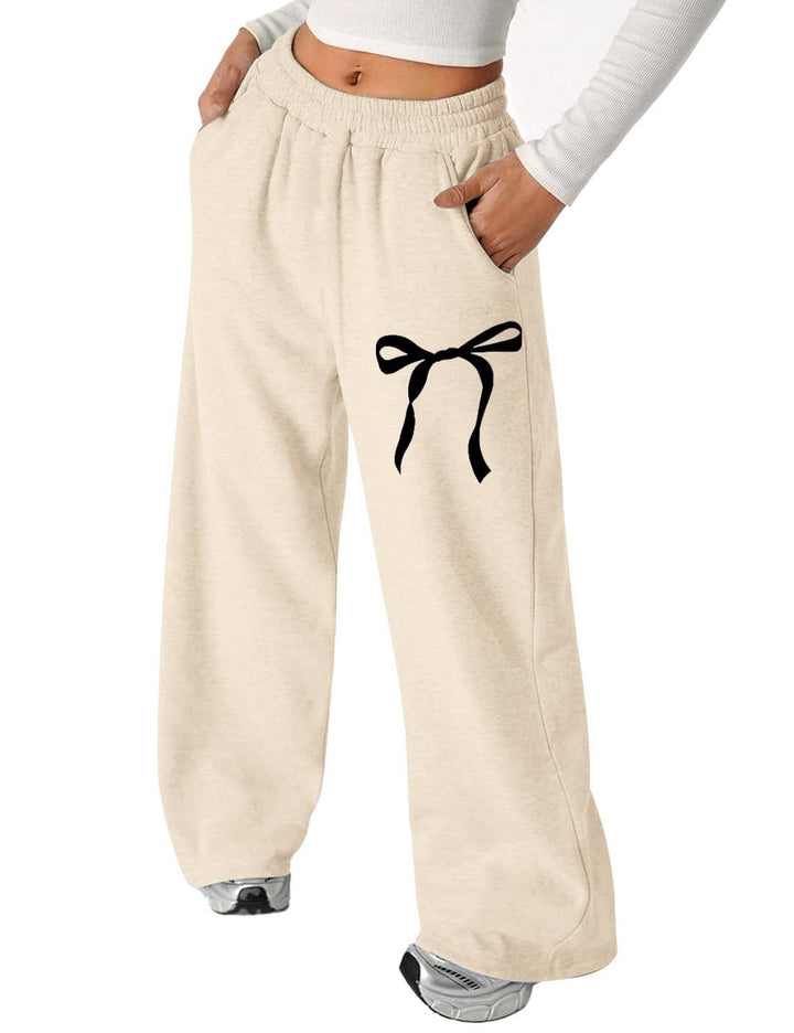 Damen Freizeithose mit stilvollem Schleifenmotiv und bequemer Passform Drune
