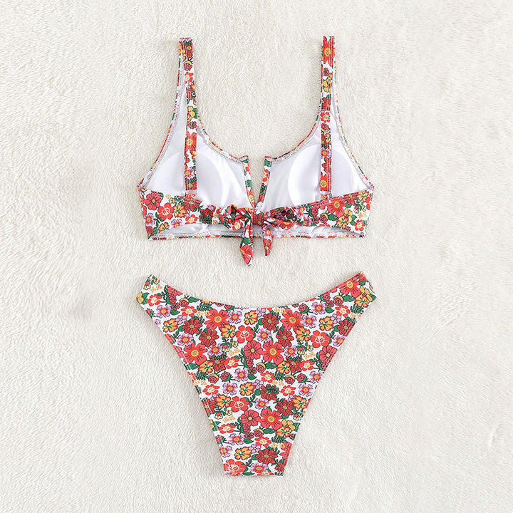 Damen Floral Design Bikini Drune