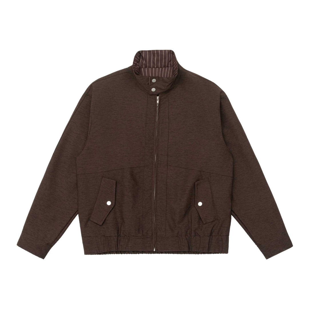 Herren Wattierte Bomberjacke mit Stehkragen, Pattentaschen und elastischem Saum Drune