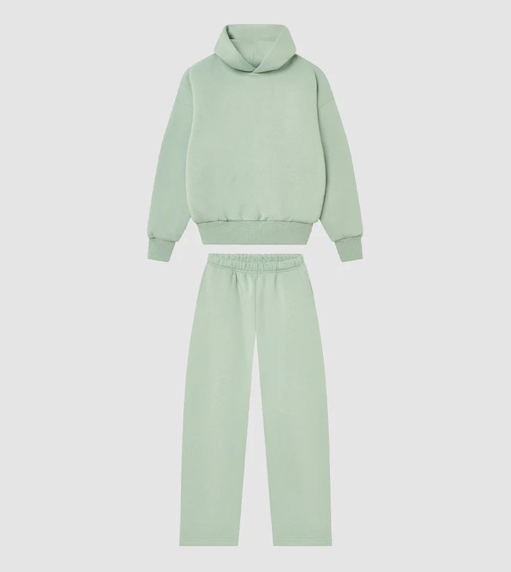 Unisex nan gemütliches Loungewear-Set mit hohem Rollkragen, relaxed-fit Sweatshirt und gerader Sweatpants Drune