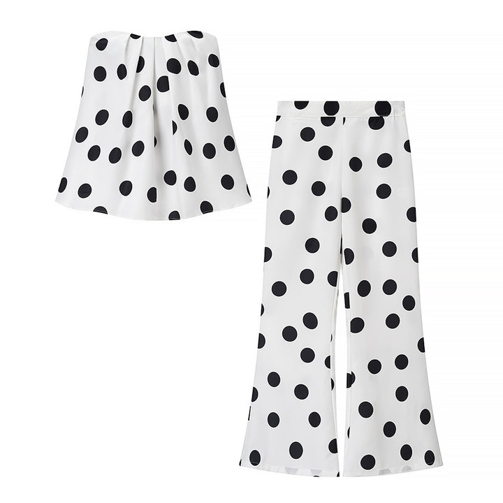 Damen weit geschnittene Culotte mit punktemuster Drune
