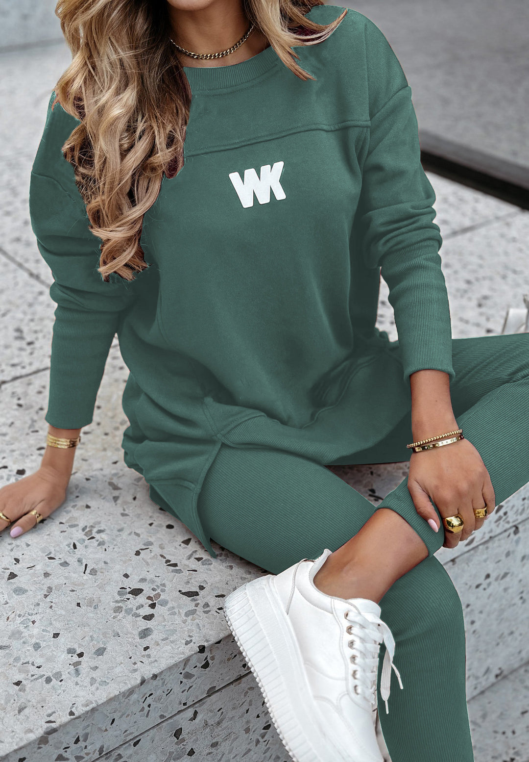 Damen Oversized Freizeitanzug mit lässigem Schnitt und eleganten Details Drune