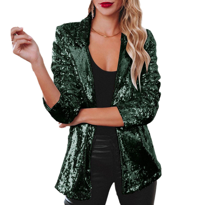 Damen Glitzernde Blazerjacke mit glamourosen Pailletten Drune