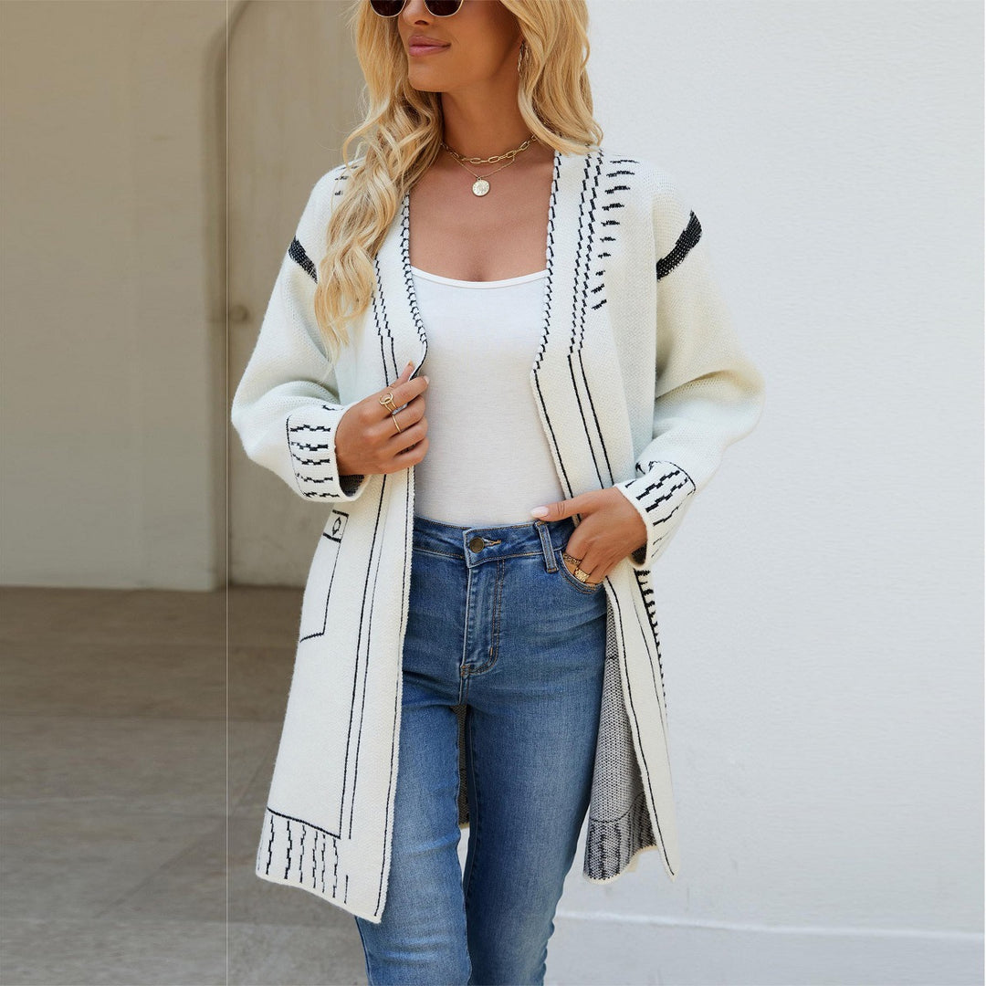 Damen Strickjacke mit markantem Design und lässigem Schnitt Drune