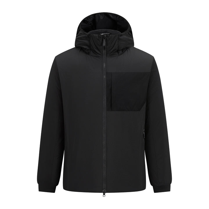Herren Leichter Kapuzen-Urbanparka mit Zwei-Wege-Reißverschluss und Brusttasche Drune