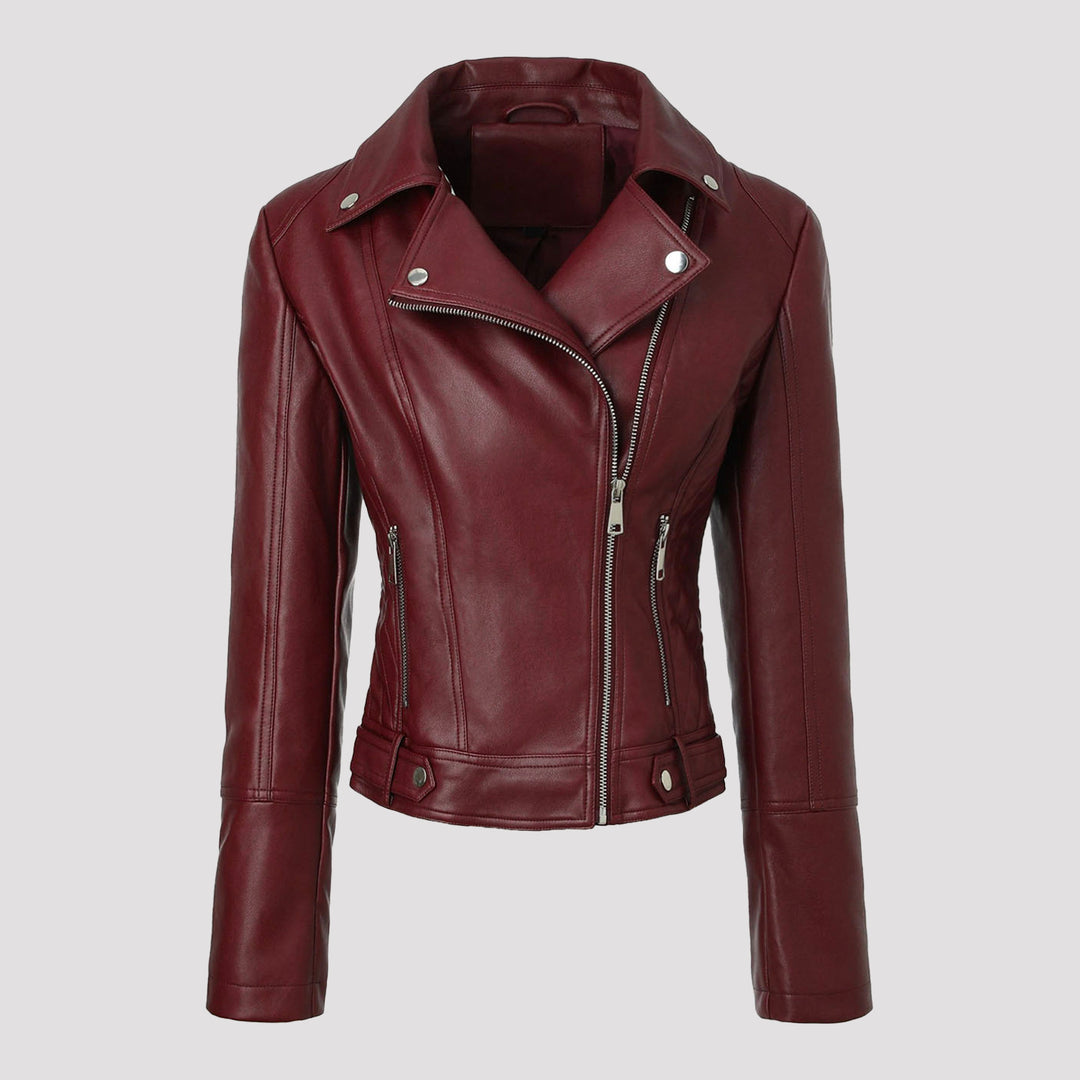 Damen Klassische Bikerjacke Drune