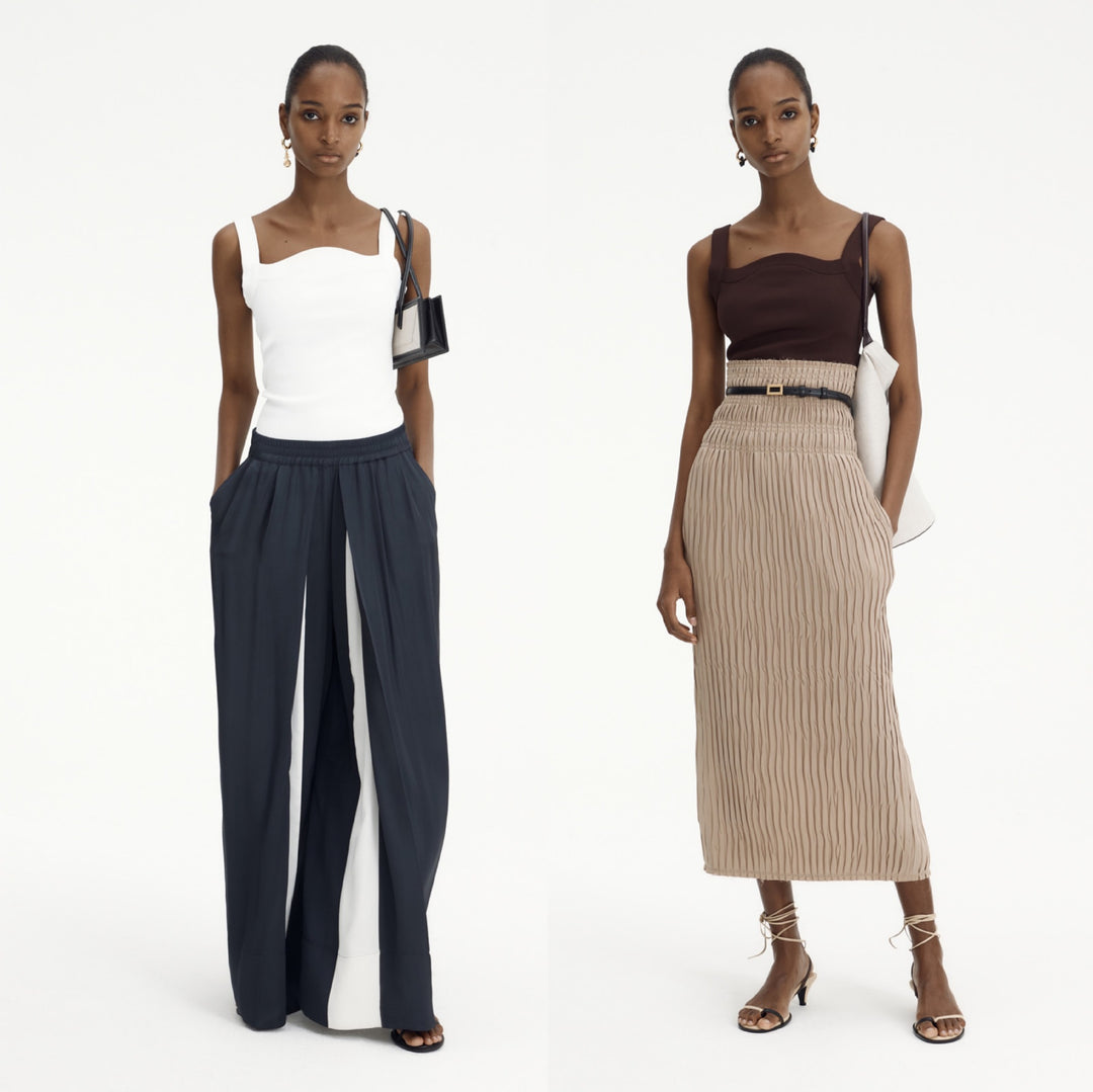 Damen weite Hochbundhose mit seitlichen Einsätzen Drune