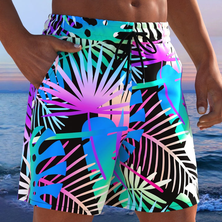 Herren Badeshorts mit animalischem Muster und elastischem Bund Drune