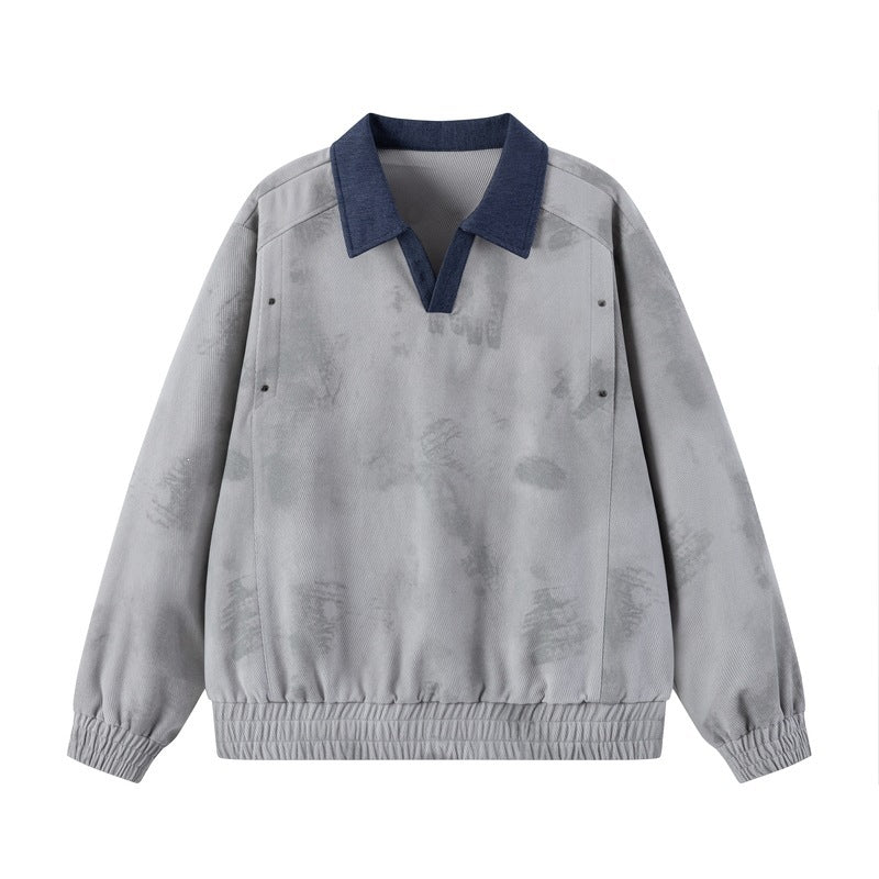 Damen Sportlicher Pullover mit Stehkragen Drune