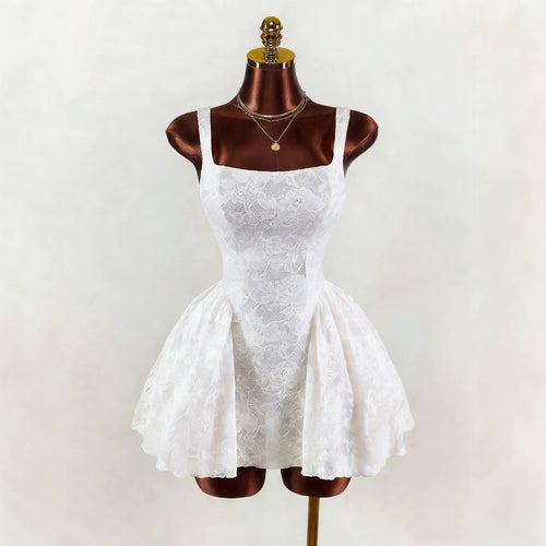 Damen nan tailliertes Spitzen-Cocktailkleid mit Korsett-Bustier und doppellagigem Schößchenrock Drune