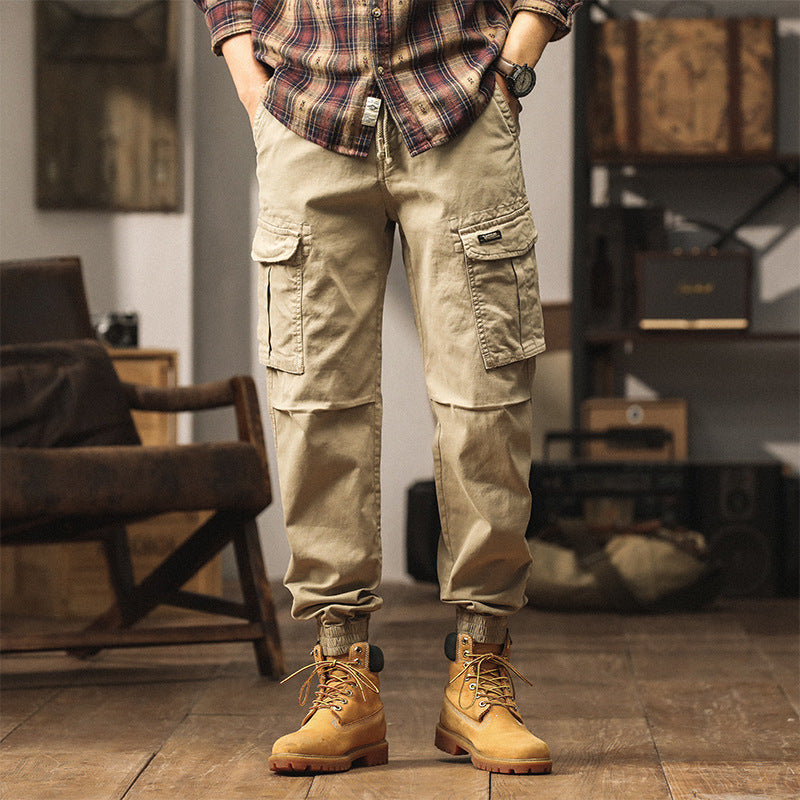Herren Cargo-Jogginghose im Utility-Look mit Tunnelzugbund und Reißverschluss-Knöcheln Drune