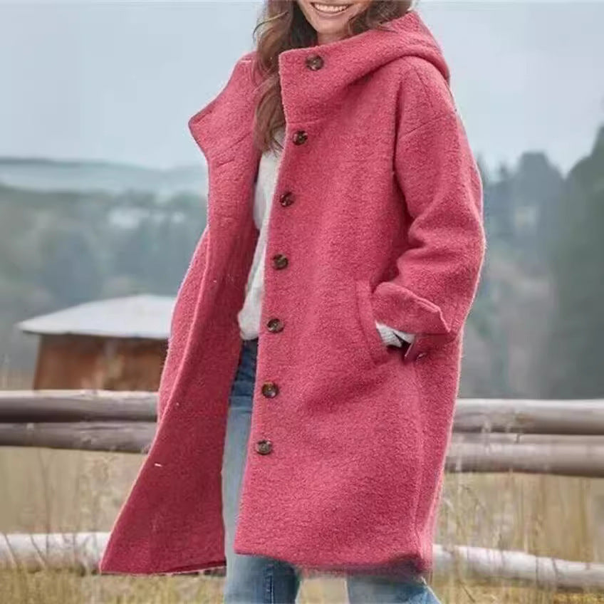 Damen Oversized Wollmantel Drune