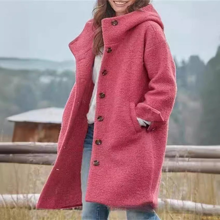 Damen Oversized Wollmantel Drune